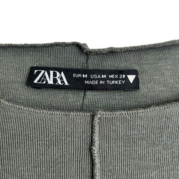 Zara Exposed Stitch long sleeve crop top lightweight size: Medium - Picture 5 of 6